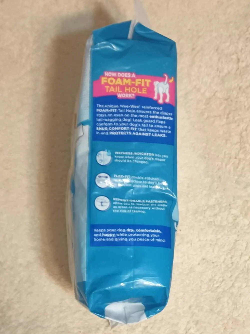 NWT ~ Wee-Wee Disposable Dog Diapers, X-Small, Waist up to 12